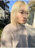 【mee.】ヤジマ　ハイトーンブロンド　ボブ