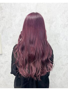 デミヘアー(Demi hair) ピンクラベンダーカラー×スーパーロングヘア