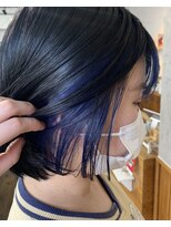 ヘアメイクエイト 丸山店(hair make No.8) << 担当 : 黒木 彩加 >> ブルーブラック × ネイビーブルー