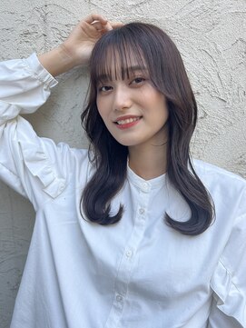 ロンド ストラーダ 心斎橋(Lond strada) 韓国前髪顔周りロング×デザインカラー[心斎橋/髪質改善]