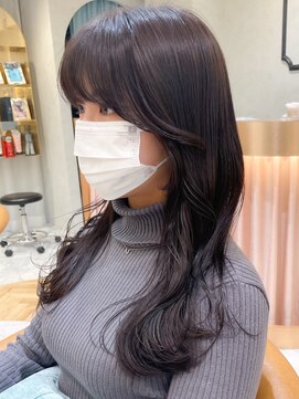 ロンドプランタン 恵比寿(Lond Printemps) 韓国くびれロングヘア/パープルブラウンの大人カラー/セミロング