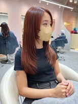 グロー 大宮(GLROW)&nbsp;□ 韓国大宮顔周りレイヤーカットウルフカットピンクベージュ