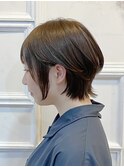 大人の小顔フレンチショートヘア