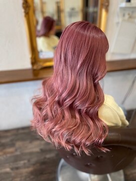 フリーク 石岡店(FREAK) 全頭ブリーチ【ピンク系】