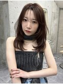 韓国ヘアーハッシュカットレイヤーカットグレージュブリーチ無し