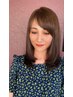 カット+根元ストレート+毛先デジタルパーマ 
