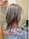【インナーカラー/ピンクベージュ/グレージュ】20代30代40代50代