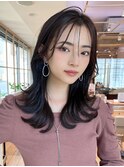 小顔ワンカールレイヤーカットくびれヘアスタイル