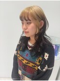 ルーツカラーデザインカラーレイヤーカット顔まわりレイヤー