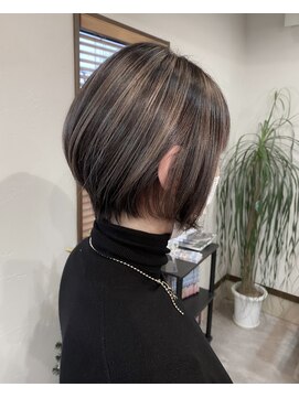 ラフ バイ へアーフリーティー(Laf by Hair freety) ショートボブ×大人ハイライト