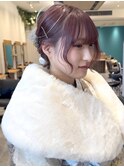 【16.成人式ヘアアレンジ・卒業式ヘアセット】ブリーチも人気