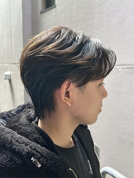 ロンドオム 池袋(Lond Homme) men's/メンズ/ニュアンスパーマ/黒染め/韓国/ブルーブラック