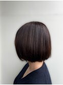 ブラウンカラー×ボブ小顔