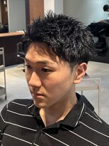 アトラクト バイ ラック 津田沼(Attract by LUCK) 刈り上げスパイキーショート/津田沼/メンズパーマ/ブリーチ