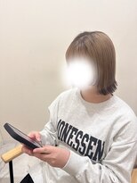 ジーナ 熊本(Zina)&nbsp;ダブルカラー/裾カラー/ミルクティーベージュ