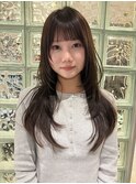 シースルーバング×ナチュラル韓国レイヤー