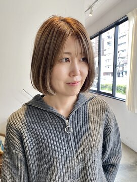 ヘアーアイストゥーレ(HAIR ICI TRE) 30代40代透明感カラーハイライトカラー切りっぱなしボブ美髪