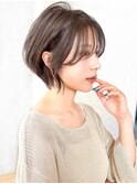 say.ショートボブひし形ショートクールショートミルクティー