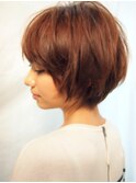 お手入れ簡単☆えり足スッキリマッシュショートボブ/20代/30代
