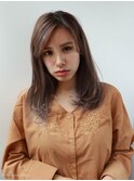 流しバング ワンレン ベージュカラー★★