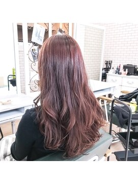 ブリーチなし チェリーピンク L ヘアデザインカーム Hair Design Calm のヘアカタログ ホットペッパービューティー