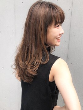 キリ 表参道(kyli) ★大人かわいいピンクベージュ薄めバングくびれモテ髪こなれヘア