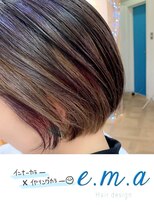 エマヘアデザイン(e.m.a Hair design)&nbsp;イヤリングカラーピンクバイオレット