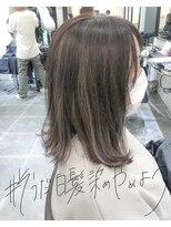 サロンドミルク 溝の口店(salon de MiLK)&nbsp;脱白髪染めハイライトナチュラルベージュ