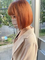 インク サカエ(inq sakae)&nbsp;マリーゴールドなオレンジ×ボブstyle