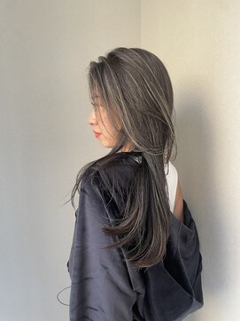 ノラギンザユー(NORA GINZA/U) 筋感のある細めハイライト外国人風オフィスで浮かないハイライト