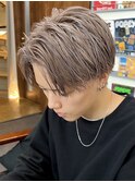 センターパート韓国風コンマヘアニュアンスパーマセンター分け