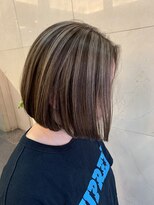 大須賀美容室 けやき通り店&nbsp;バレイヤージュ風ハイライト