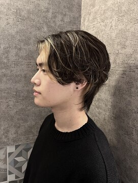 ブライミー(BLIMEY) センターパートウルフコントラストハイライト