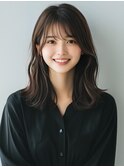 ★暗めカラーグランマッシュフェイスフレーミングデザインカラー