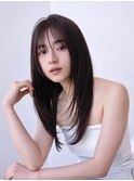 レイヤーカット/韓国ヘア/シースルーバング/透明感カラー