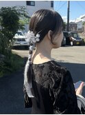 タイトポニー×リボンアレンジ