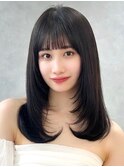ミニウルフレイヤーカット顔周り前髪韓国ショートボブ/新宿