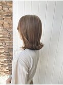 韓国ボブ　ベージュカラー