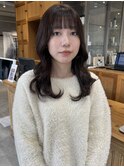 セミロング×柔らかカラー