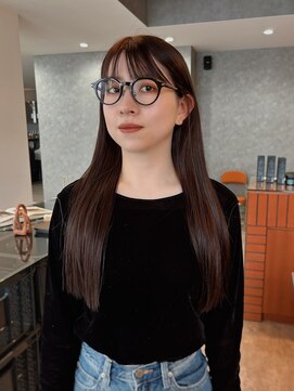 ジュール(JOULE'S) バイオレットブラウンカラー/ぱっつんロング