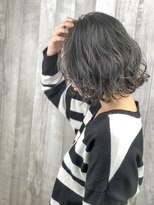 ルッソリベラ 池袋(Lusso libera)&nbsp;ショートボブパーマ　グレージュカラー◎30代40代50代