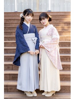 バサラ 池袋店(VASARA)の写真/成人式の振袖、卒業式の袴着付けや、女子会やデート等の特別なイベントの着付けもプロの技で華やかに演出♪