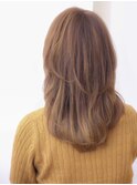 デザインカラー透明感艶髪美髪シアーオレンジブラウンベージュ