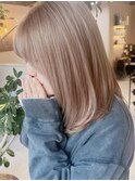 ハイトーンベージュ　ダブルカラー