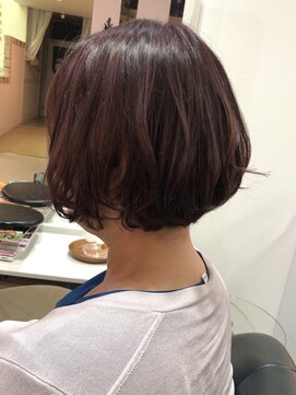 ドゥ スタイル 三国ヶ丘店(Duex Style) 【オーダー、紅芋カラー】深み、バイオレットピンク×ゆるパーマ