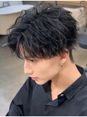 波巻きツイストスパイラルニュアンスフェザーシャドウパーマ