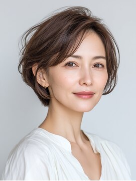 ビフィーノ リルネ(Bifino Rilune) クラゲヘアー/小顔/ココアベージュ/オリーブグレー/川西