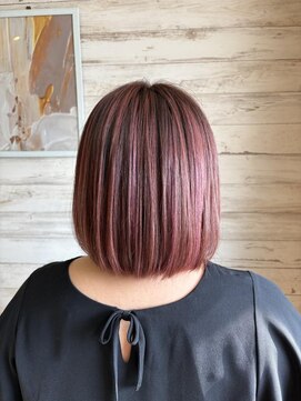 エム インターナショナル 白岡 キュート(EMU international CUTE) 大人可愛いピンクニュアンスボブ