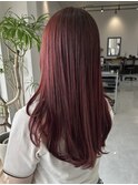 ブリーチなしで育てるレッドカラー◎