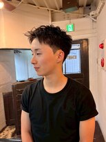 ビーバイエイトジェンツ(Bee by EIGHT GENTS) リバースセンターパート/ニュアンスパーマ/ダウンバング/心斎橋